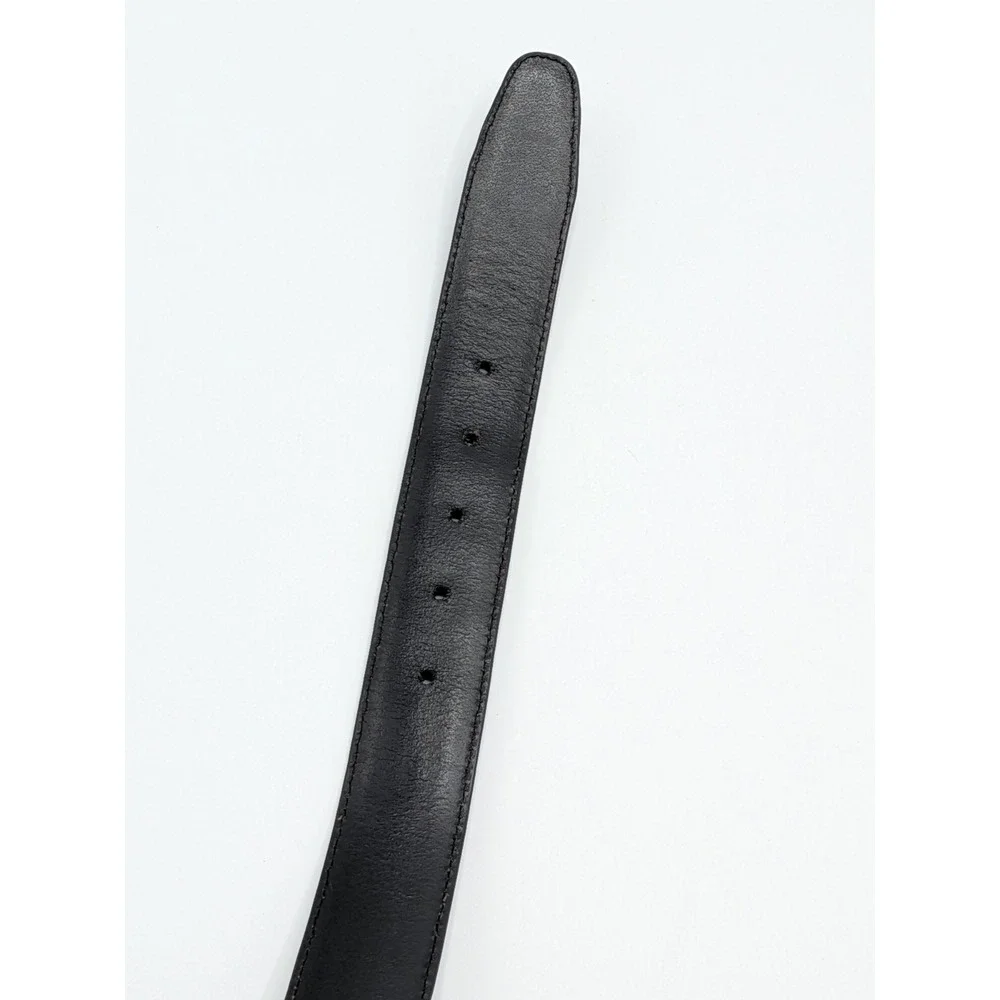 Florsheim Leather Belt Black Size 32 Men's Dress Belt Silver Buckle‎